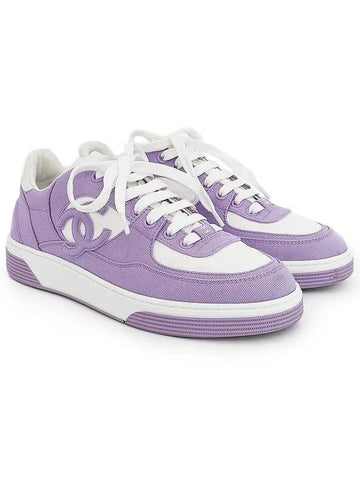 24C Sneakers 37 5 Purple White 4ET0792 - CHANEL - BALAAN 1