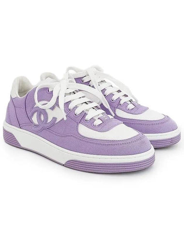 24C Sneakers 37 5 Purple White 4ET0792 - CHANEL - BALAAN 1