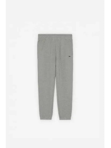 Maison Kitsune NAVY FOX PATCH POCKET JOG PANTS GRAY MELANGE - MAISON KITSUNE - BALAAN 1