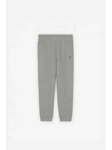 Maison Kitsune NAVY FOX PATCH POCKET JOG PANTS GRAY MELANGE - MAISON KITSUNE - BALAAN 1