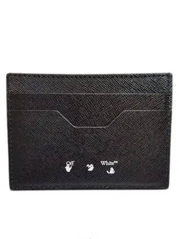 Diag Logo Leather Card Wallet Black - OFF WHITE - BALAAN 2