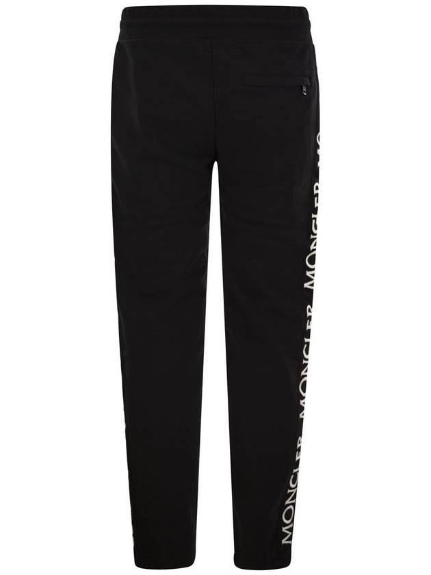 Logo drawstring straight pants black - MONCLER - BALAAN 3