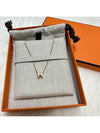 Mini Pop Ash H Necklace White Rose Gold - HERMES - BALAAN 3