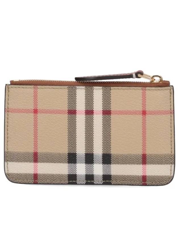 Check Print Coin Wallet Beige - BURBERRY - BALAAN 3