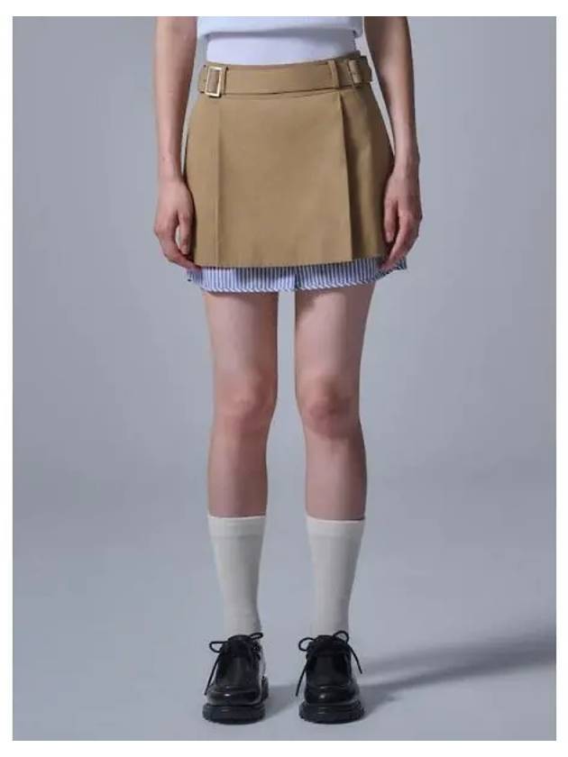 Layered mini skirt beige domestic product GM0024062491275 - JUUN.J - BALAAN 1