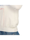 logo cashmere blend knit top white - FENDI - BALAAN.
