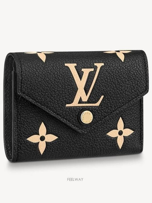 Victorine Tri-Fold Card Wallet Black - LOUIS VUITTON - BALAAN 2