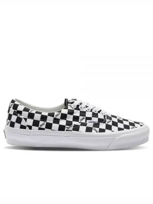 Era LX Checkerboard Logo Low Top Sneakers Black White - VANS - BALAAN 1