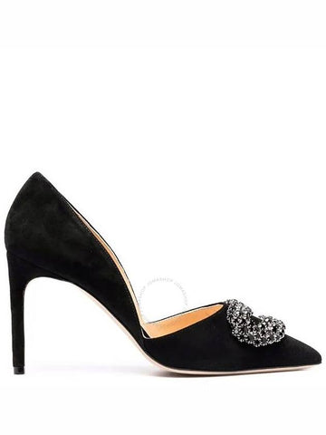 Giannico Ladies Black Daphne 90 Suede Pumps, Brand Size 38 ( US Size 8 ) - GIANNICO - BALAAN 1