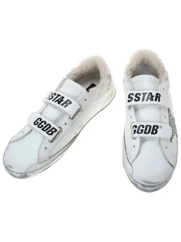 Old School Glitter Low Top Sneakers Silver White - GOLDEN GOOSE - BALAAN 5