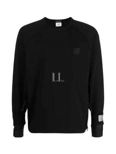 Metropolis Series Stretch Fleece Pocket Sweatshirt Black - CP COMPANY - BALAAN 2