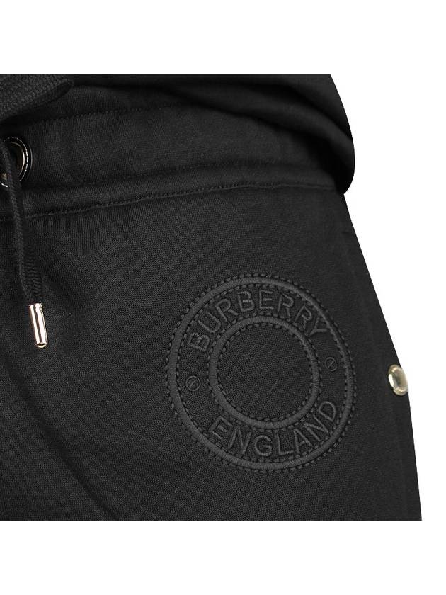 Cotton Blend Logo JoGGer Track Pants Black - BURBERRY - BALAAN.