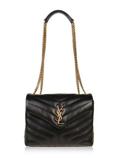 Bronze Monogram Loulou Matelasse Y Leather Small Shoulder Bag Black - SAINT LAURENT - BALAAN 2