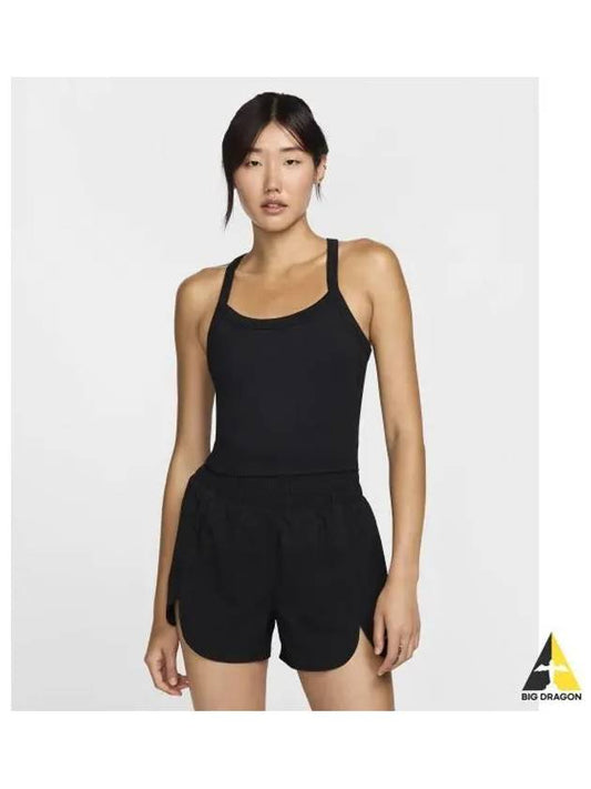 One fitted dry fit strappy cropped tank top W black HF7107 010 - NIKE - BALAAN 1