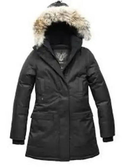 Women's Abby Hooded Fur Long Parka Black - NOBIS - BALAAN 2