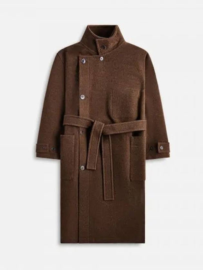 Wrapped Belted Single Coat Brown - LEMAIRE - BALAAN 2