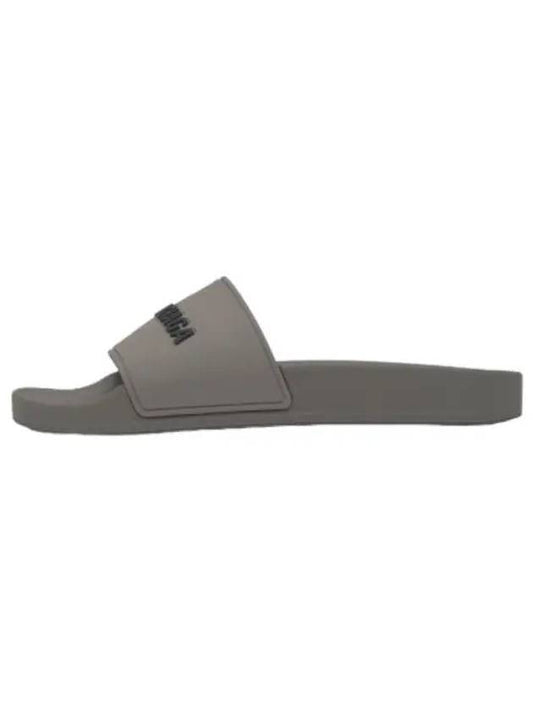 Full Slide Medium Gray Black Slippers - BALENCIAGA - BALAAN 1