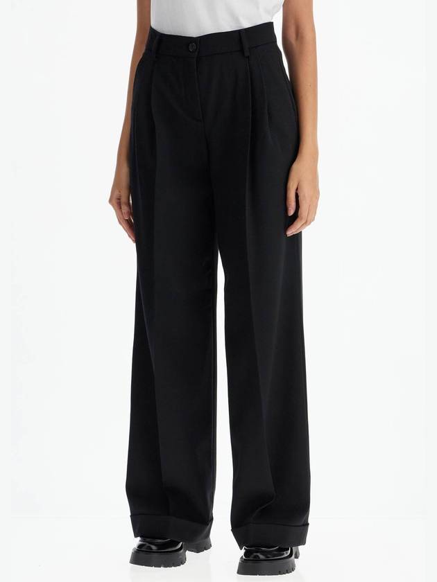 twill wide-leg trousers in pal - PINKO - BALAAN 4