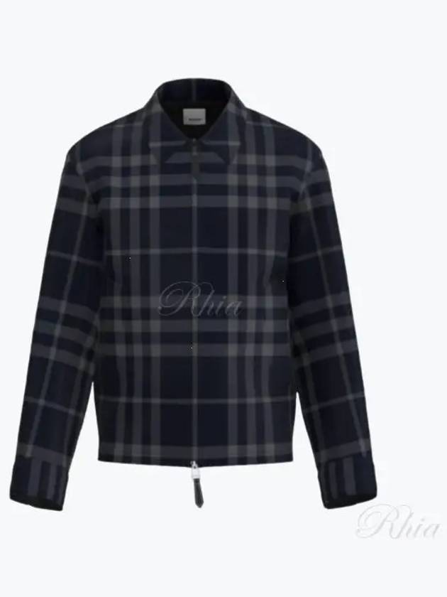 Check Reversible Harrington Jacket Mid Grey - BURBERRY - BALAAN 2