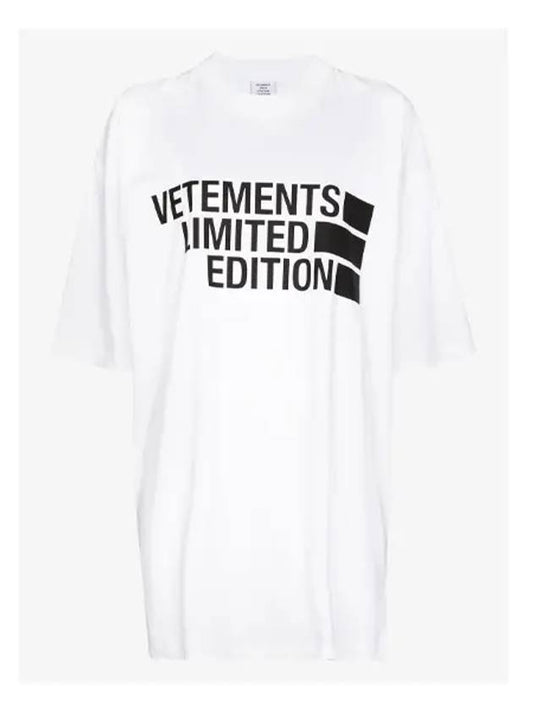 Limited Edition Logo Oversized Short Sleeve T-Shirt White - VETEMENTS - BALAAN 2