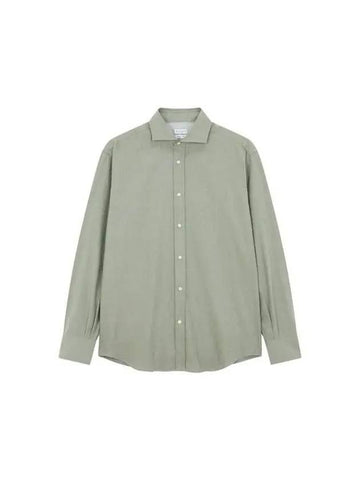 Men s Soft Cotton Basic Fit Shirt Green 271748 - BRUNELLO CUCINELLI - BALAAN 1