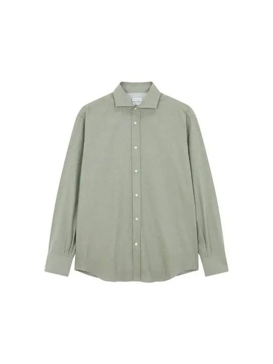 Shimaeul 8th Anniversary 10 ePoint 9 8 Men s Soft Cotton Basic Fit Shirt Green 271748 - BRUNELLO CUCINELLI - BALAAN 1