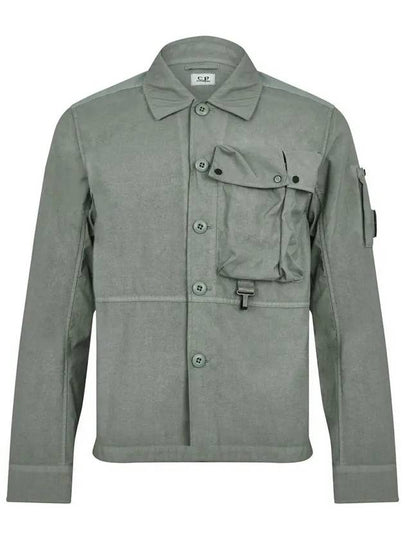 Men's Lens Wappen Tyrone Overfit Long Sleeve Shirt Jacket Grey - CP COMPANY - BALAAN 2