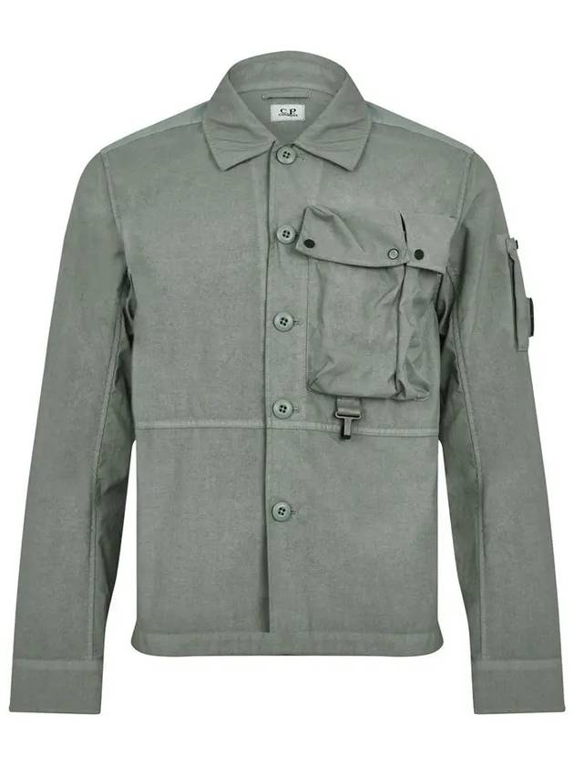 Men's Lens Wappen Tyrone Overfit Long Sleeve Shirt Jacket Grey - CP COMPANY - BALAAN 3