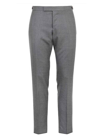 Low Rise Side Tab Wool Slacks Grey - THOM BROWNE - BALAAN 2