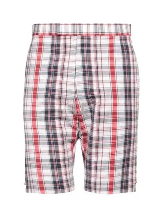 Multicolor Striped Plaid Classic Backstrap Shorts - THOM BROWNE - BALAAN 2