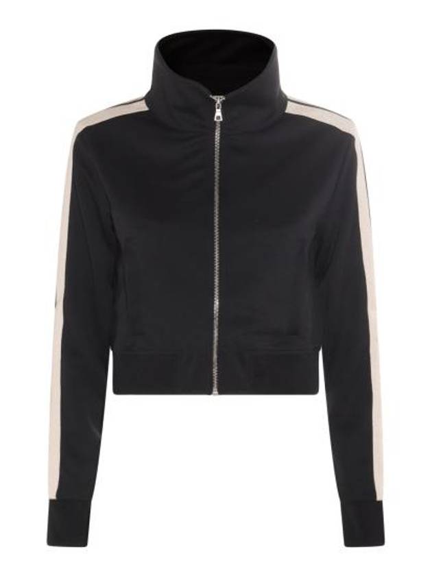 High Neck Track Jacket Black - PALM ANGELS - BALAAN 2