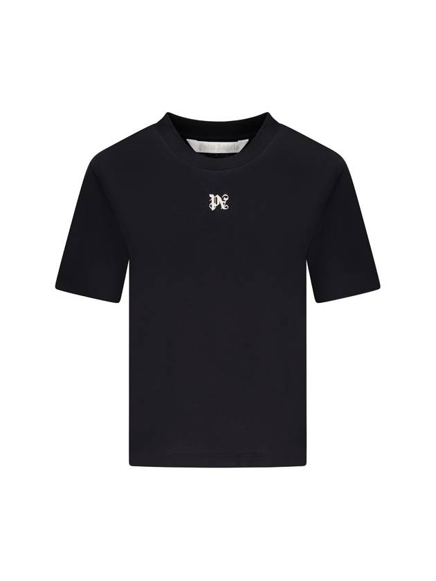 PA Monogram Cotton T-Shirt PWAA044S24JER0021003 - PALM ANGELS - BALAAN 3