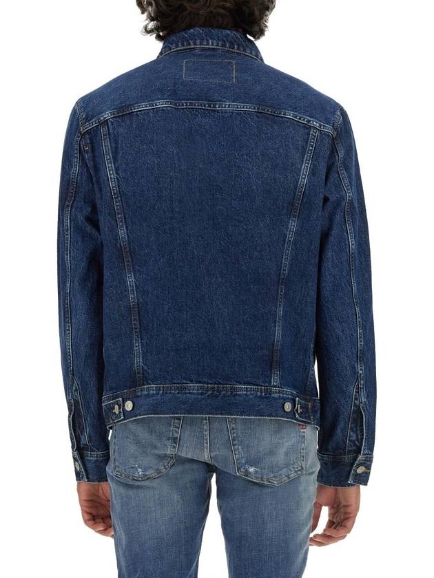 Men's D Barcy Denim Jacket Blue - DIESEL - BALAAN 3