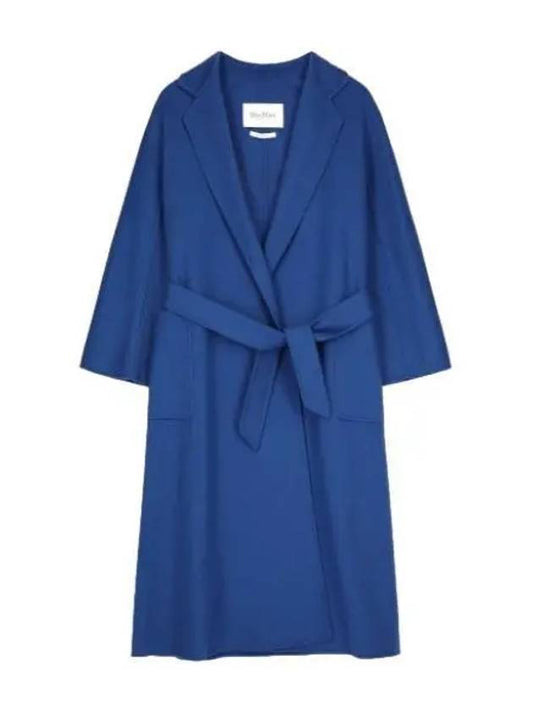 Ludmilla tie belt coat blue - MAX MARA - BALAAN 1