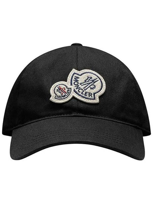 double logo patch ball cap black - MONCLER - BALAAN 1