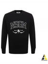 Logo Print Cotton Sweatshirt Black - MSGM - BALAAN 2