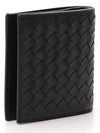 Intrecciato Small Folder Half Wallet Black - BOTTEGA VENETA - BALAAN 4