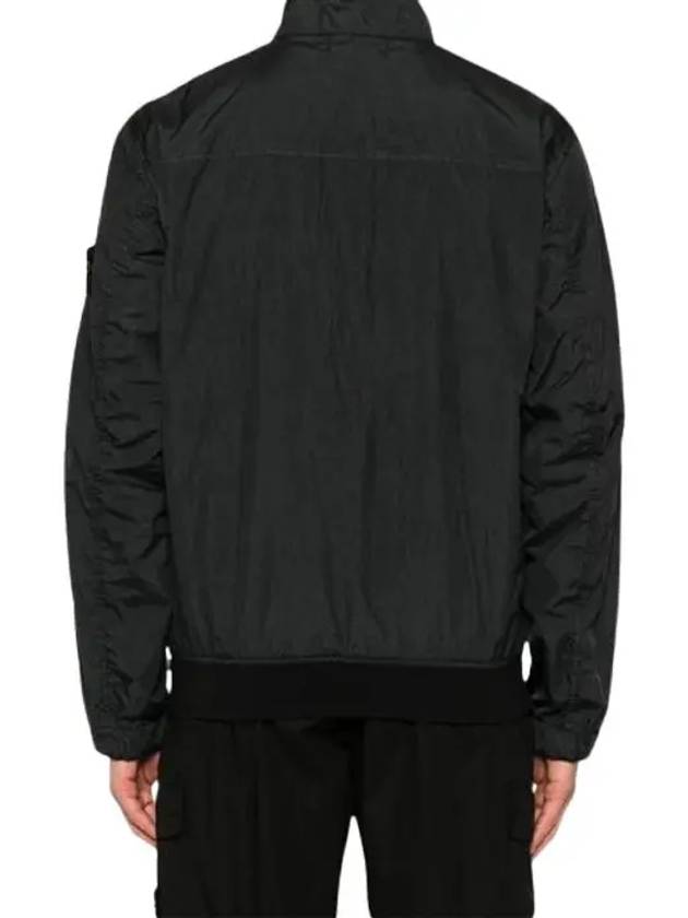 Crinkle Reps Wappen Bomber Jacket Black - STONE ISLAND - BALAAN 4