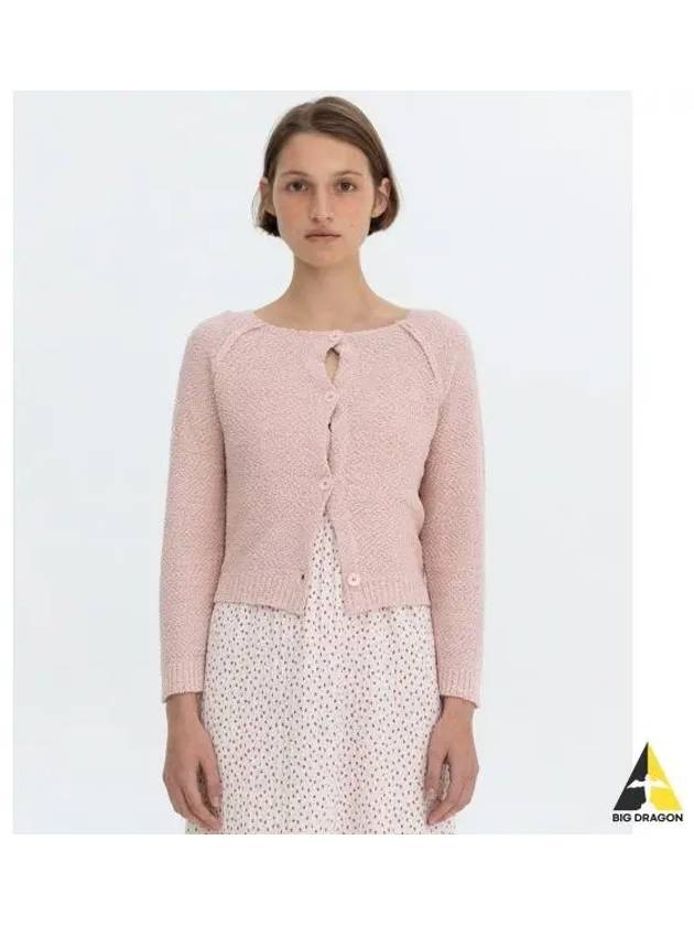 BOUCLE KNIT CARDIGAN PINK - BENSIMON - BALAAN 1