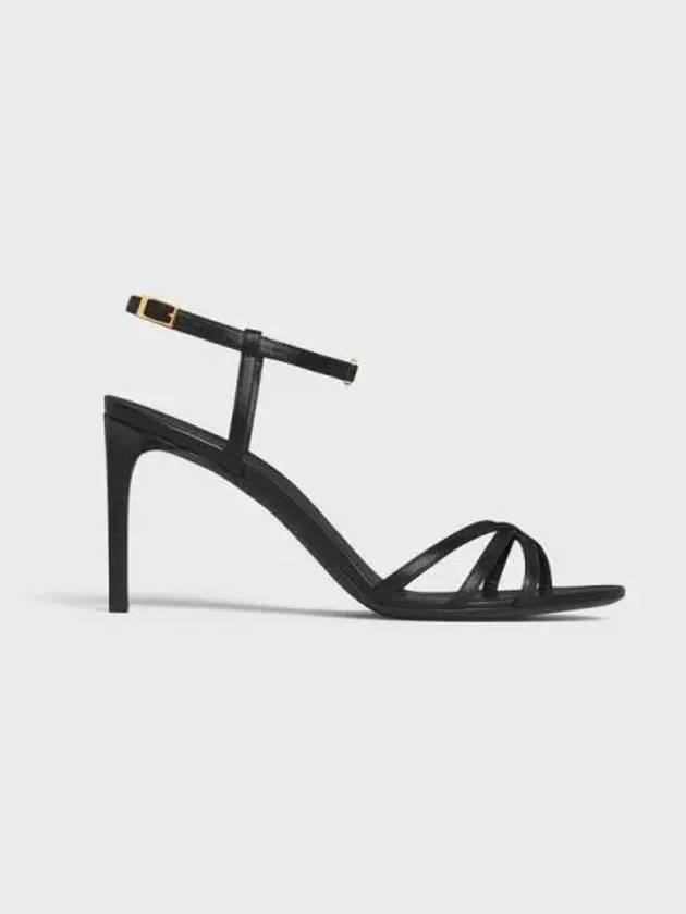 Soir Lambskin Sandal Heels Black - CELINE - BALAAN 1