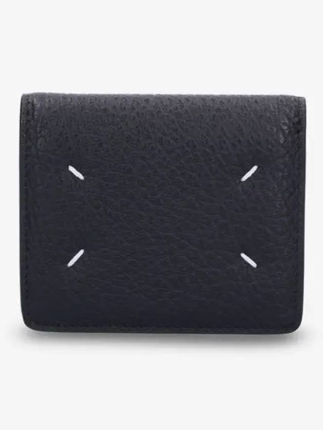 Stitch Leather Compact Half Wallet Black - MAISON MARGIELA - BALAAN 2