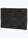 Cassette Intrecciato Medium Clutch Bag Black - BOTTEGA VENETA - BALAAN 2