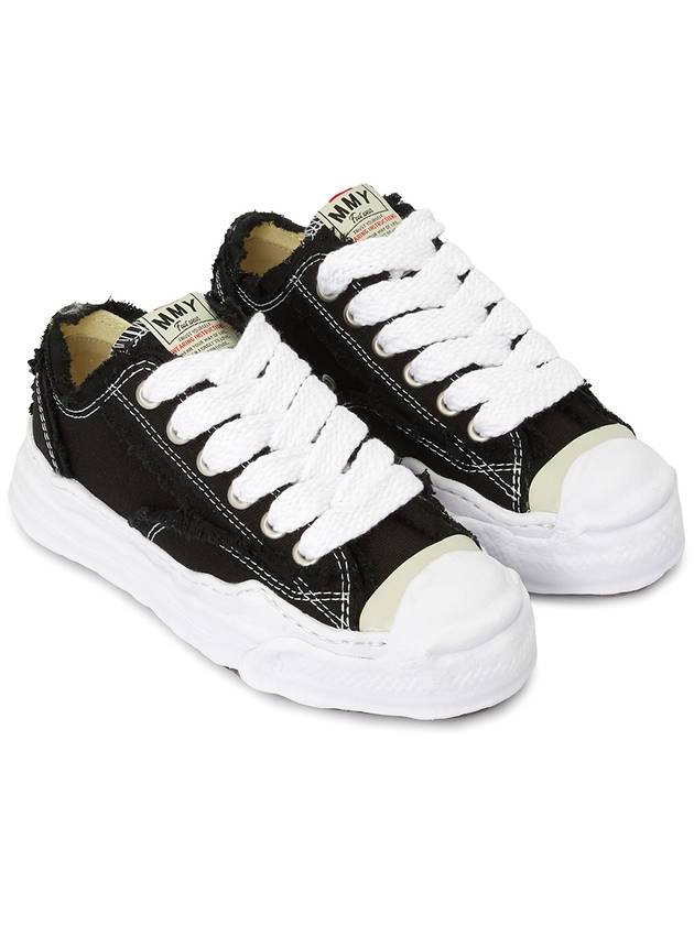 Hank OG Sole Canvas Low Top Sneakers Black - MAISON MIHARA YASUHIRO - BALAAN 4