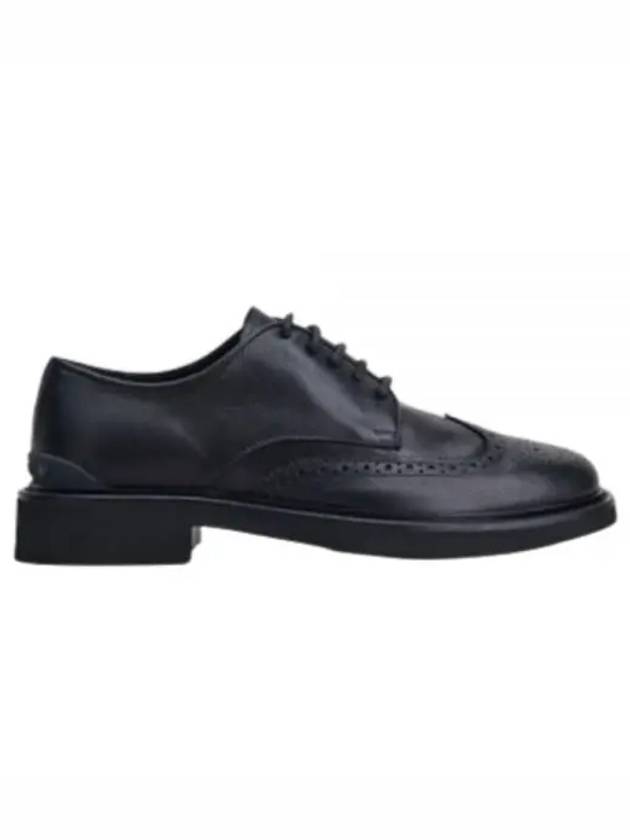 Tods Hammer Leather Lace Up Loafers Black XXM06H0EP60QGB - TOD'S - BALAAN 1