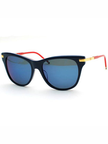 Sunglasses TB506CNVYGLD56 Navy Red - THOM BROWNE - BALAAN 1