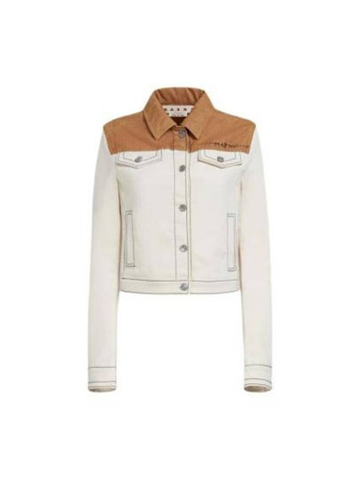 Logo Print Two-Tone Jacket Ivory - MARNI - BALAAN 2