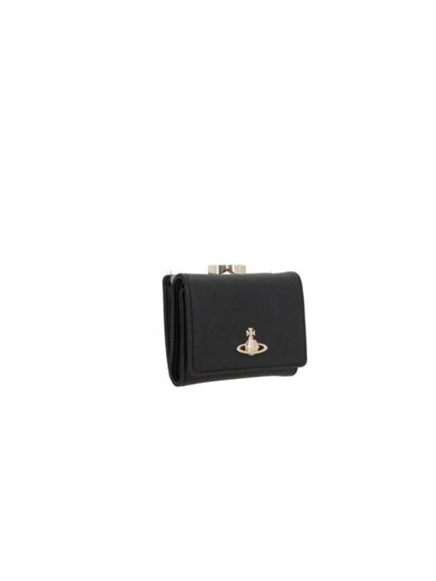 ORB Logo Half Wallet Black - VIVIENNE WESTWOOD - BALAAN 3