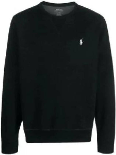 Embroidered Logo Basic Crew Neck Sweatshirt Black - POLO RALPH LAUREN - BALAAN 2