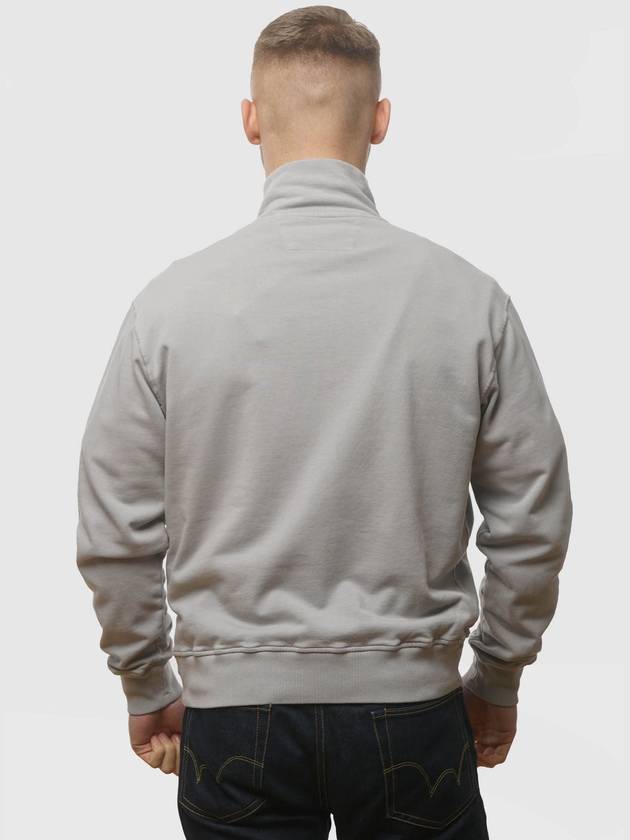 Cotton Fleece Mixed Zipped Sweatshirt Grey - CP COMPANY - BALAAN 3