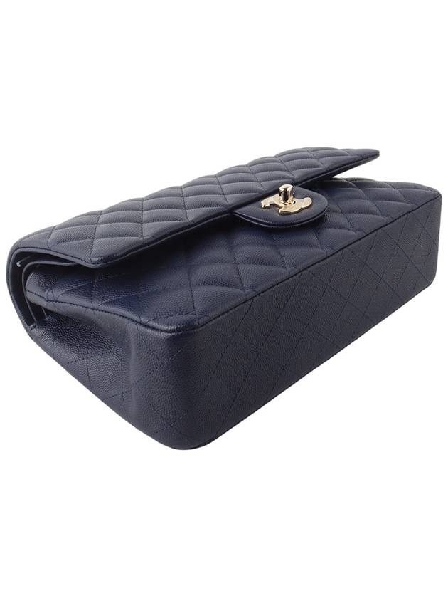 A01112 Caviar Classic 2 55 Medium Gold Chain Shoulder Bag Navy Department Store Invoice 34276 1 - CHANEL - BALAAN 5